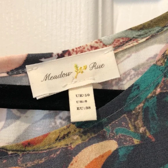 Anthropologie Meadow Rue Floral Dress, Size 6 - Picture 6 of 7